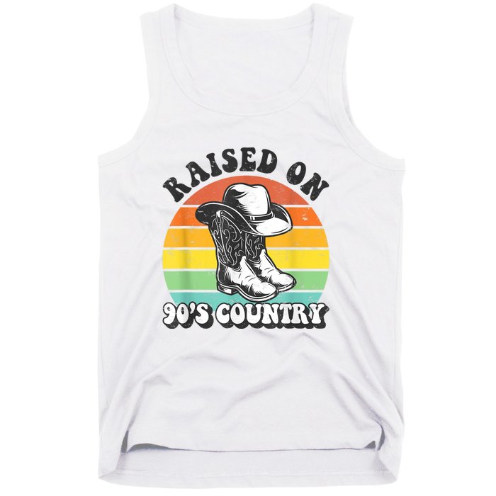 Raised On 90's Country Music Funny Tank Top