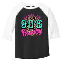 Raised on 90's Country Retro Music Leopard Cow Funny Toddler Fine Jersey T-Shirt