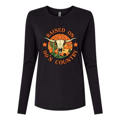 Raised On 90s Country Womens Cotton Relaxed Long Sleeve T-Shirt