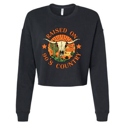 Raised On 90s Country Cropped Pullover Crew