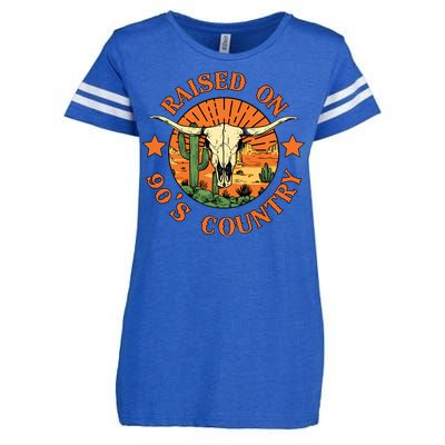 Raised On 90s Country Enza Ladies Jersey Football T-Shirt