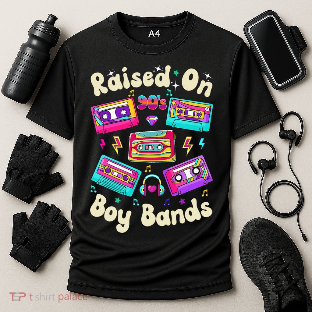 Raised On 90s Boy Bands Cassette Tape Retro Performance Shirt