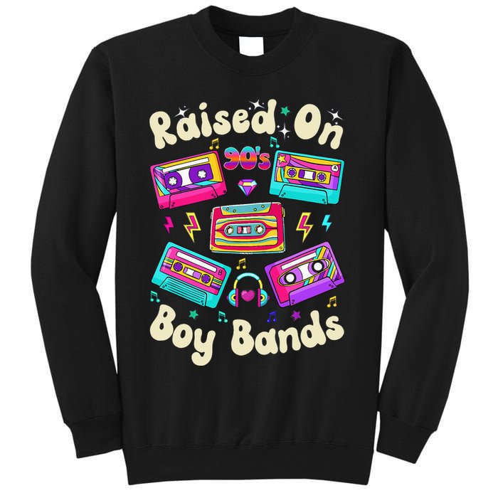 Raised On 90s Boy Bands Cassette Tape Retro Sweatshirt