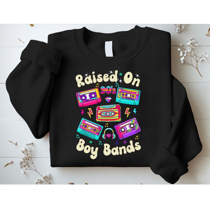 Raised On 90s Boy Bands Cassette Tape Retro Sweatshirt