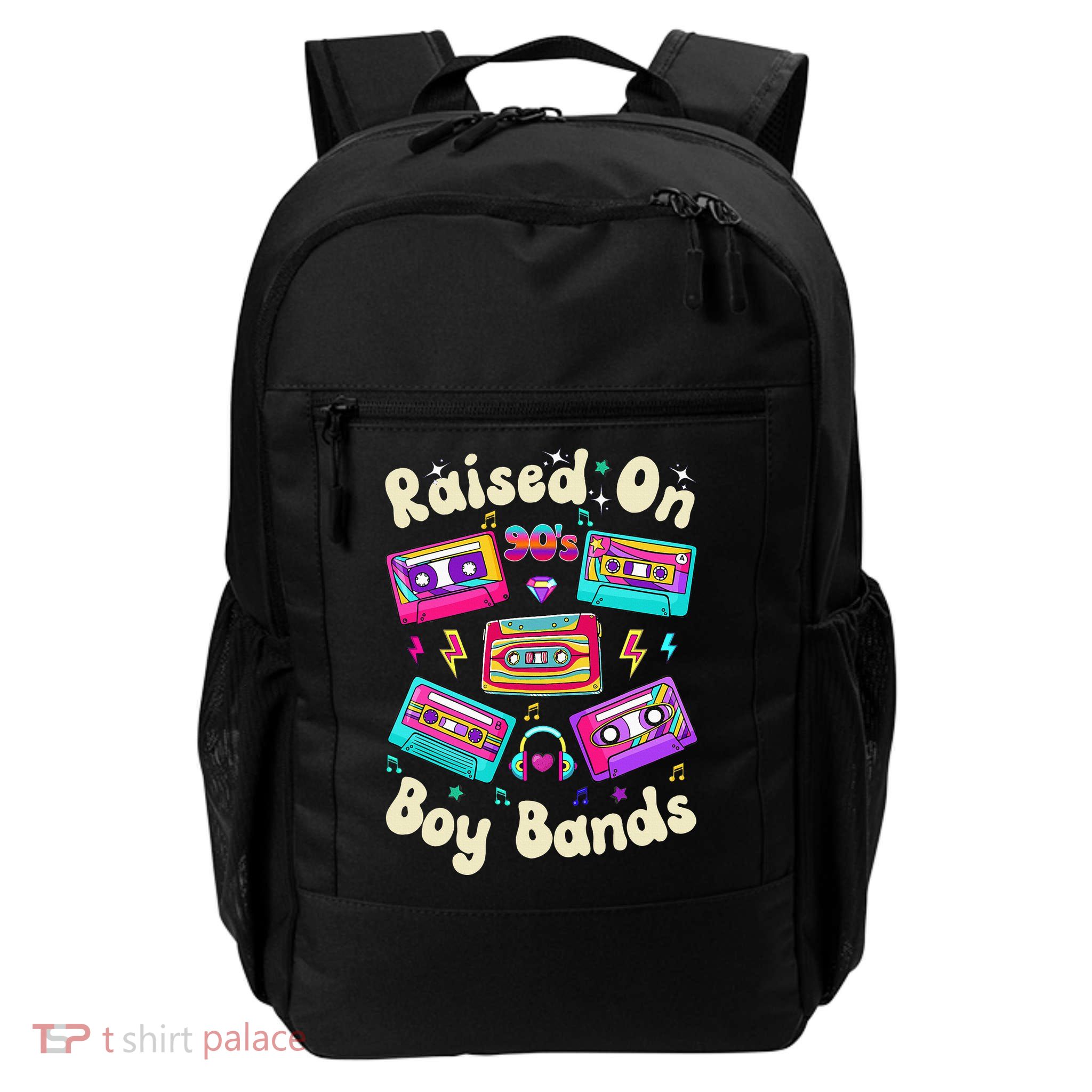 Raised On 90s Boy Bands Cassette Tape Retro Backpack