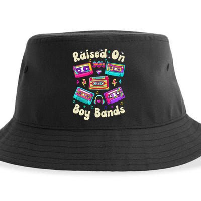 Raised On 90s Boy Bands Cassette Tape Retro Sustainable Bucket Hat