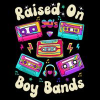 Raised On 90s Boy Bands Cassette Tape Retro 7-Panel Snapback Hat