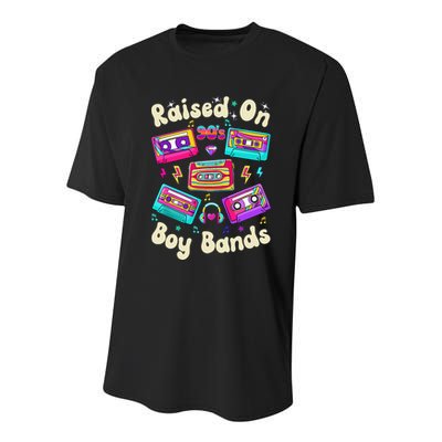 Raised On 90s Boy Bands Cassette Tape Retro Youth Performance Sprint T-Shirt