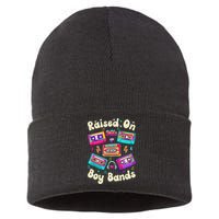 Raised On 90s Boy Bands Cassette Tape Retro Sustainable Knit Beanie