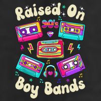 Raised On 90s Boy Bands Cassette Tape Retro 25L Jumbo Tote