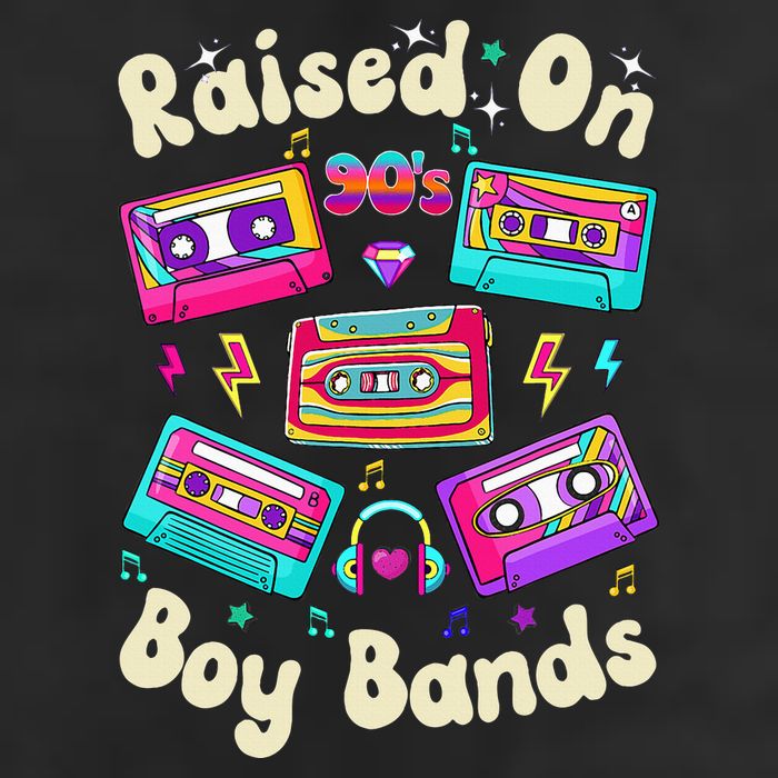 Raised On 90s Boy Bands Cassette Tape Retro 25L Jumbo Tote