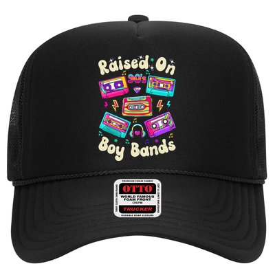 Raised On 90s Boy Bands Cassette Tape Retro Trucker Hat