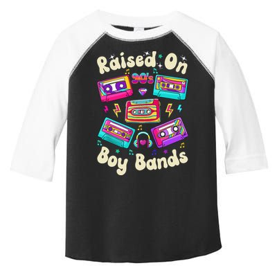 Raised On 90s Boy Bands Cassette Tape Retro Toddler Fine Jersey T-Shirt