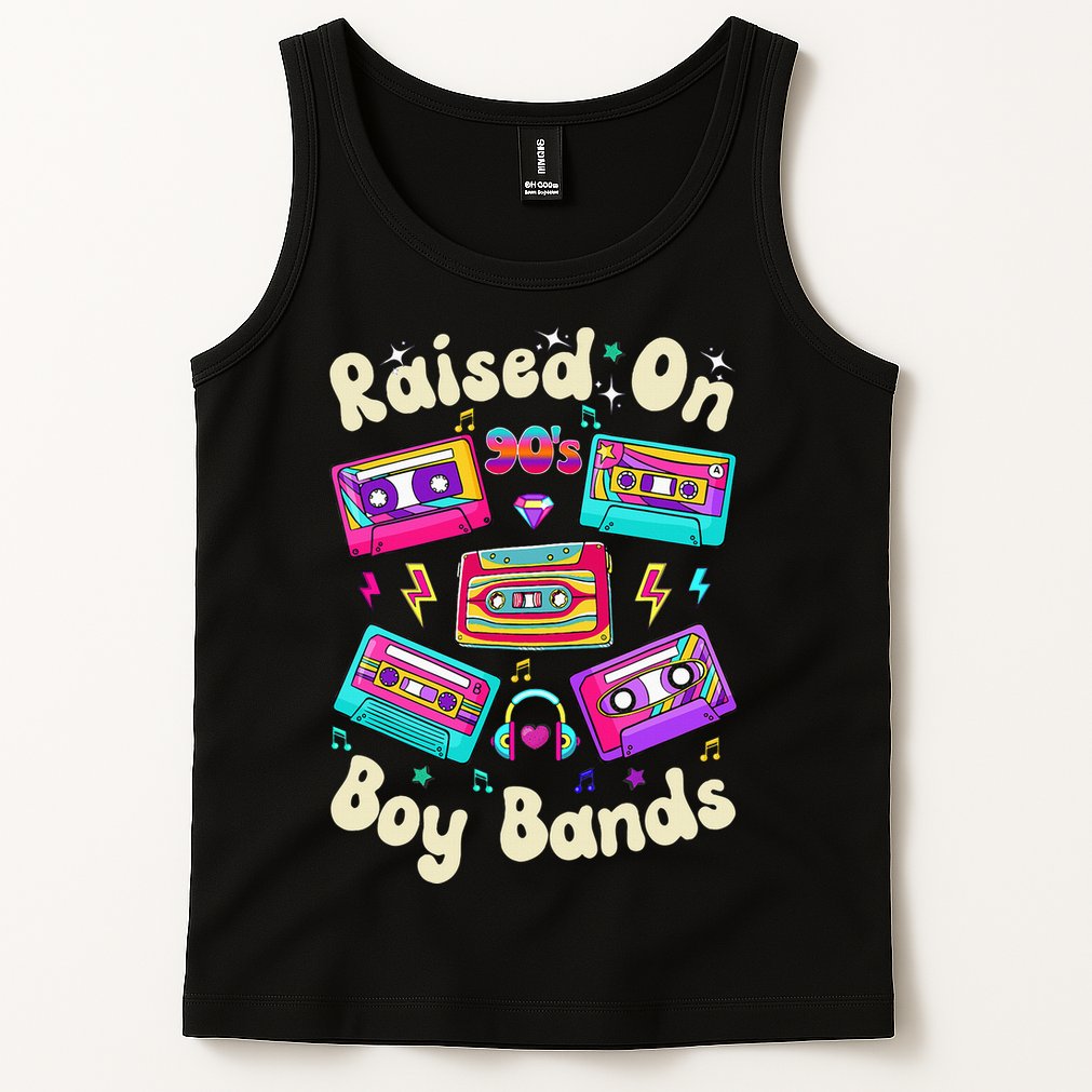 Raised On 90s Boy Bands Cassette Tape Retro Tank Top