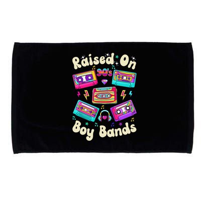 Raised On 90s Boy Bands Cassette Tape Retro Microfiber Hand Towel