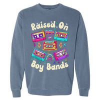 Raised On 90s Boy Bands Cassette Tape Retro Garment-Dyed Sweatshirt