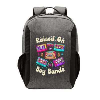 Raised On 90s Boy Bands Cassette Tape Retro Vector Backpack
