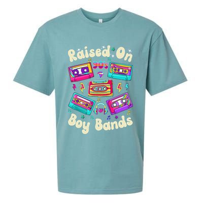 Raised On 90s Boy Bands Cassette Tape Retro Sueded Cloud Jersey T-Shirt