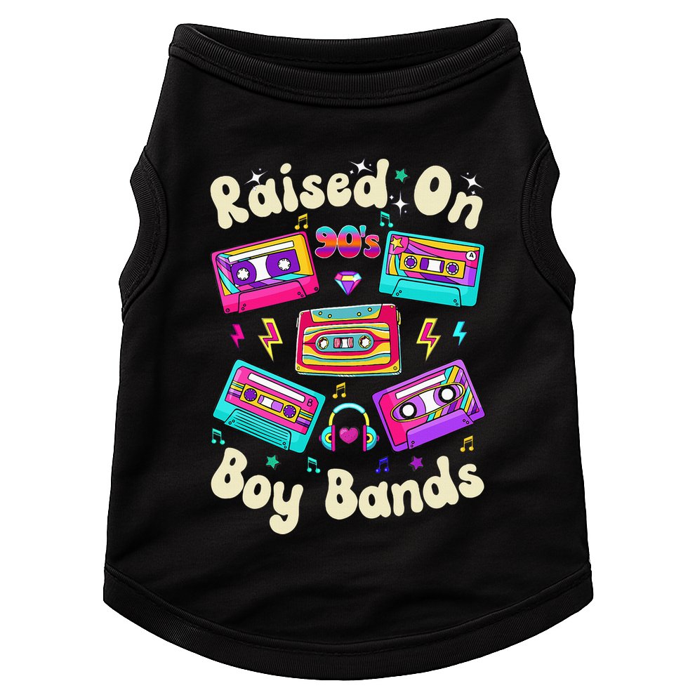 Raised On 90s Boy Bands Cassette Tape Doggie Tank