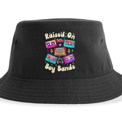 Raised On 90s Boy Bands Cassette Tape Sustainable Bucket Hat