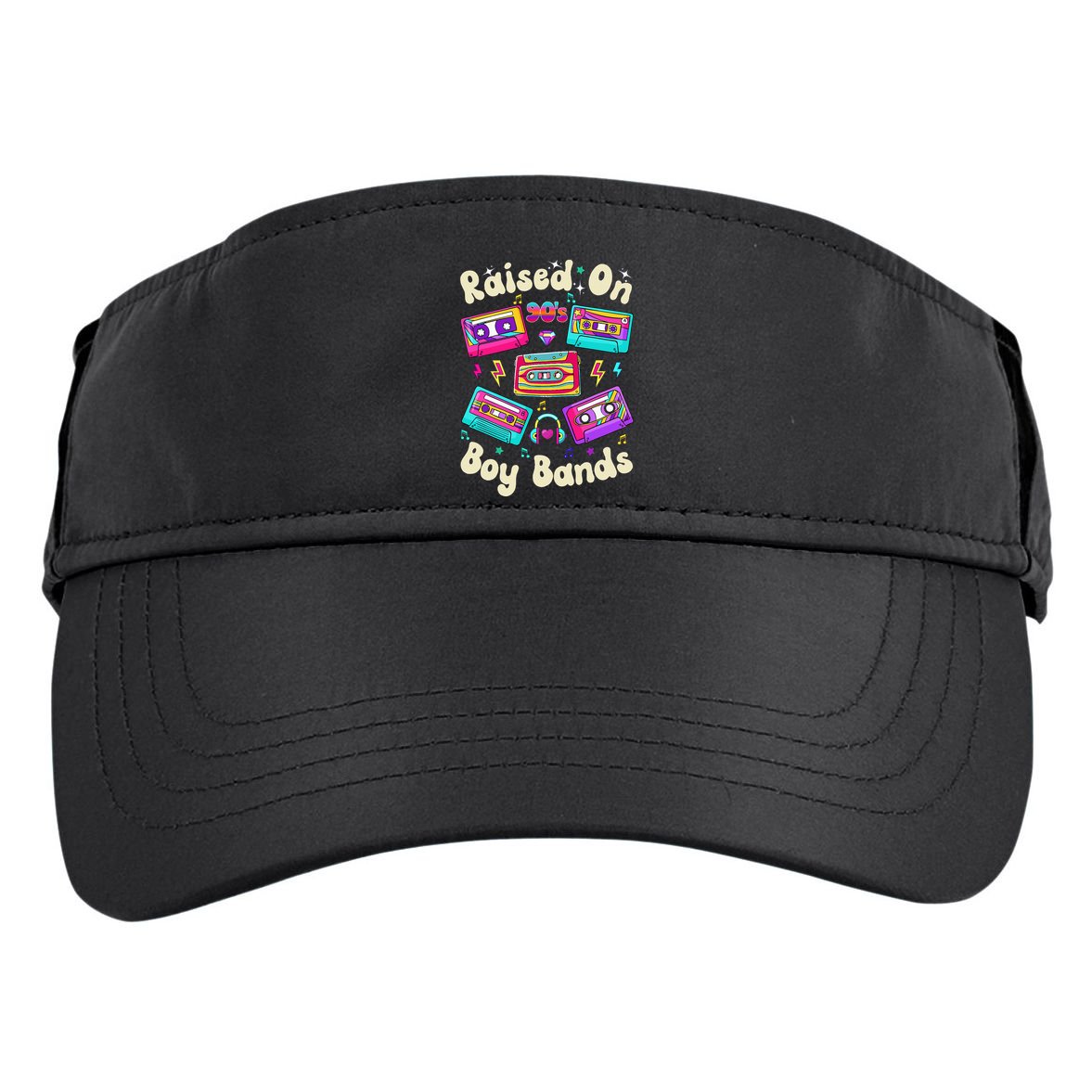 Raised On 90s Boy Bands Cassette Tape Adult Drive Performance Visor