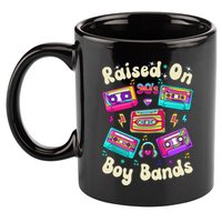 Raised On 90s Boy Bands Cassette Tape 11oz C Handle Ceramic Mug