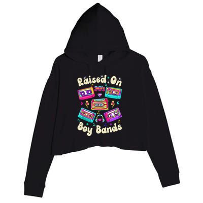Raised On 90s Boy Bands Cassette Tape Crop Fleece Hoodie