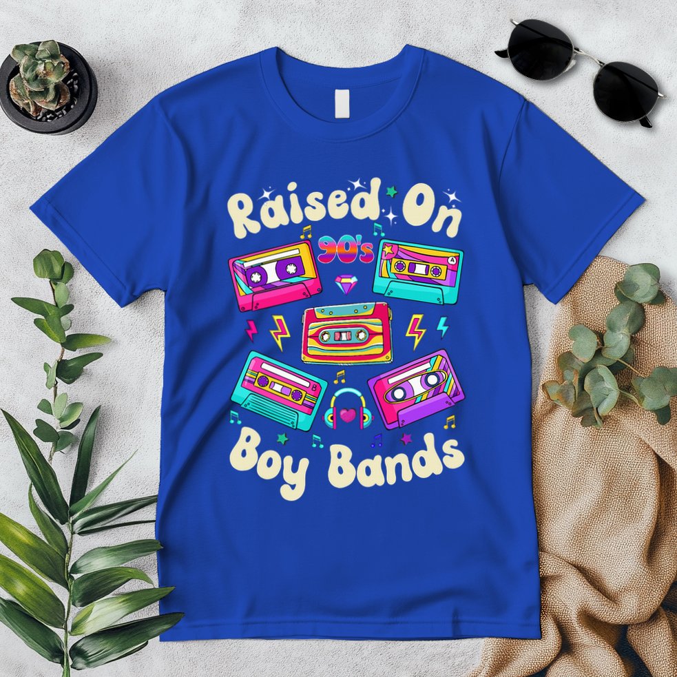 Raised On 90s Boy Bands Cassette Tape Premium T-Shirt
