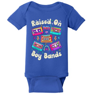 Raised On 90s Boy Bands Cassette Tape Baby Bodysuit
