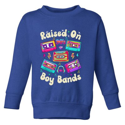 Raised On 90s Boy Bands Cassette Tape Toddler Sweatshirt