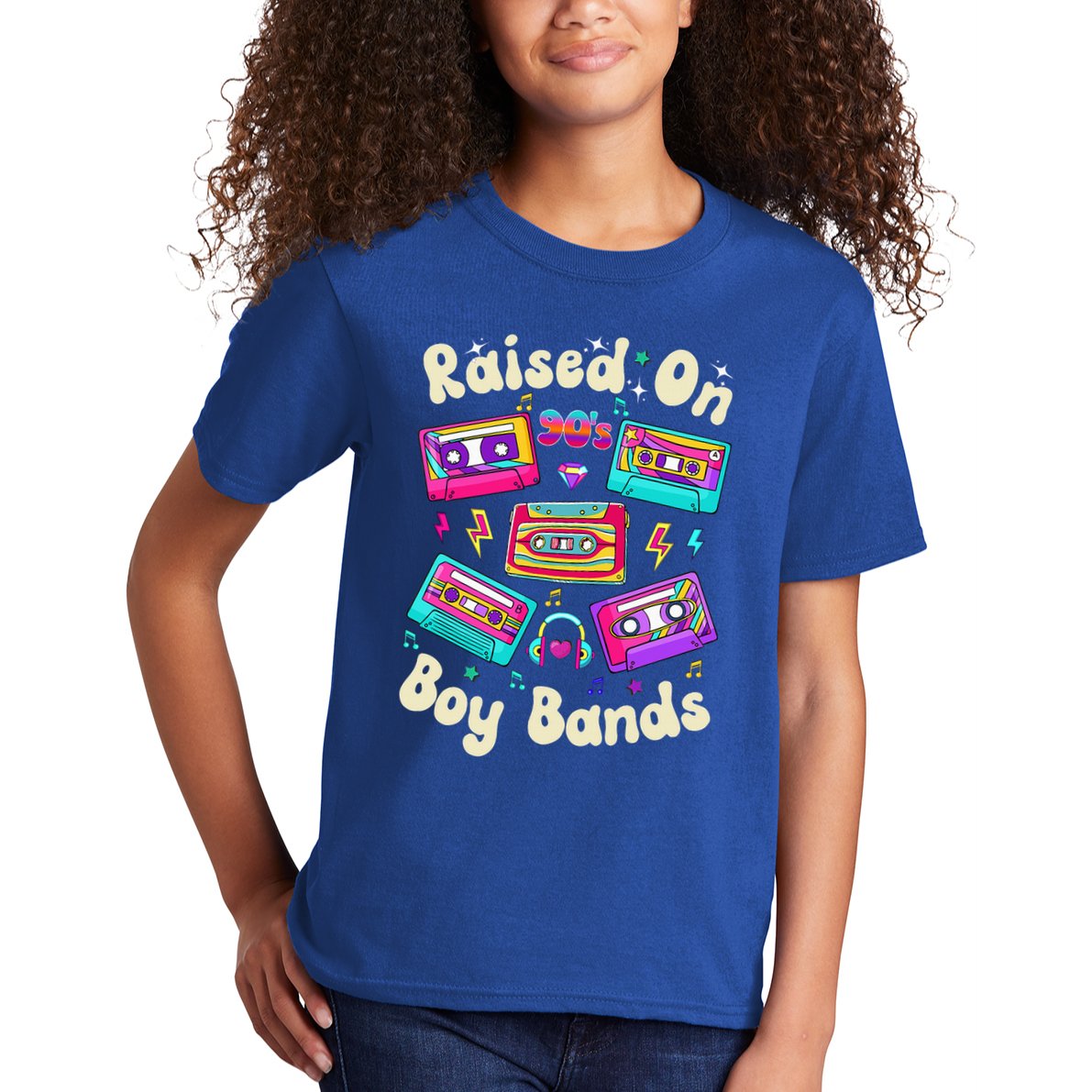 Raised On 90s Boy Bands Cassette Tape Kids T-Shirt