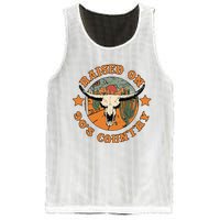 Raised On 90s Country Cow Skull Southern Western Mesh Reversible Basketball Jersey Tank