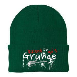 Raised On 90S Grunge Rock Music Lover Knit Cap Winter Beanie