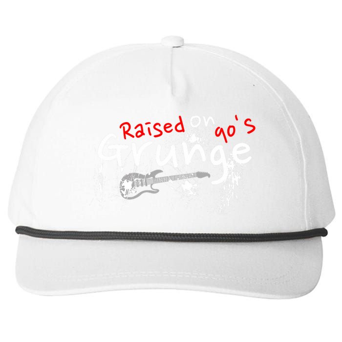 Raised On 90S Grunge Rock Music Lover Snapback Five-Panel Rope Hat