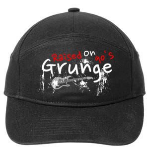 Raised On 90S Grunge Rock Music Lover 7-Panel Snapback Hat