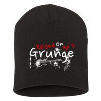 Raised On 90S Grunge Rock Music Lover Short Acrylic Beanie