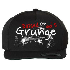 Raised On 90S Grunge Rock Music Lover Wool Snapback Cap