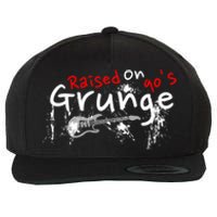 Raised On 90S Grunge Rock Music Lover Wool Snapback Cap