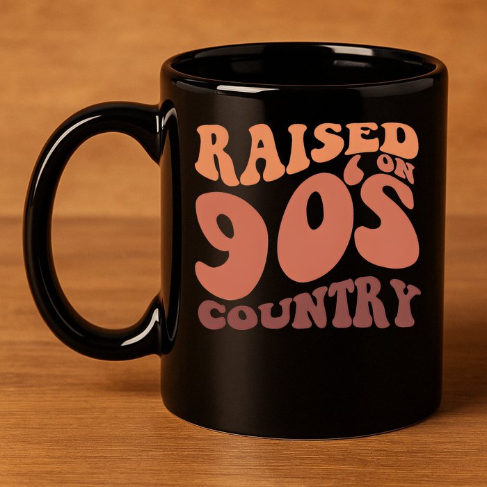 Raised On 90s Country Retro 90S Country 11oz C Handle Ceramic Mug