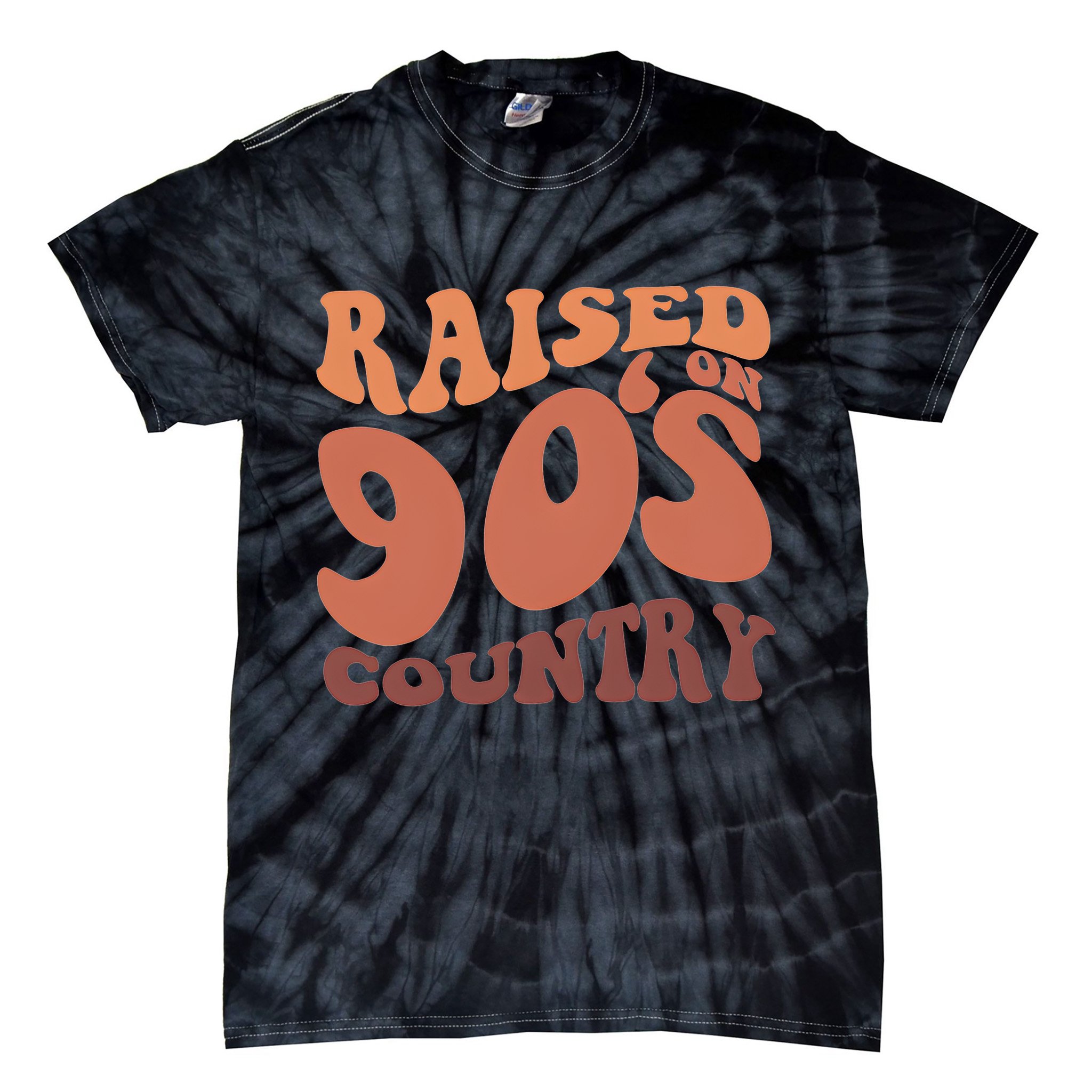 Raised On 90s Country Retro 90S Country Tie-Dye T-Shirt