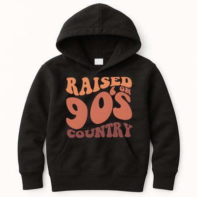 Raised On 90s Country Retro 90S Country Kids Hoodie