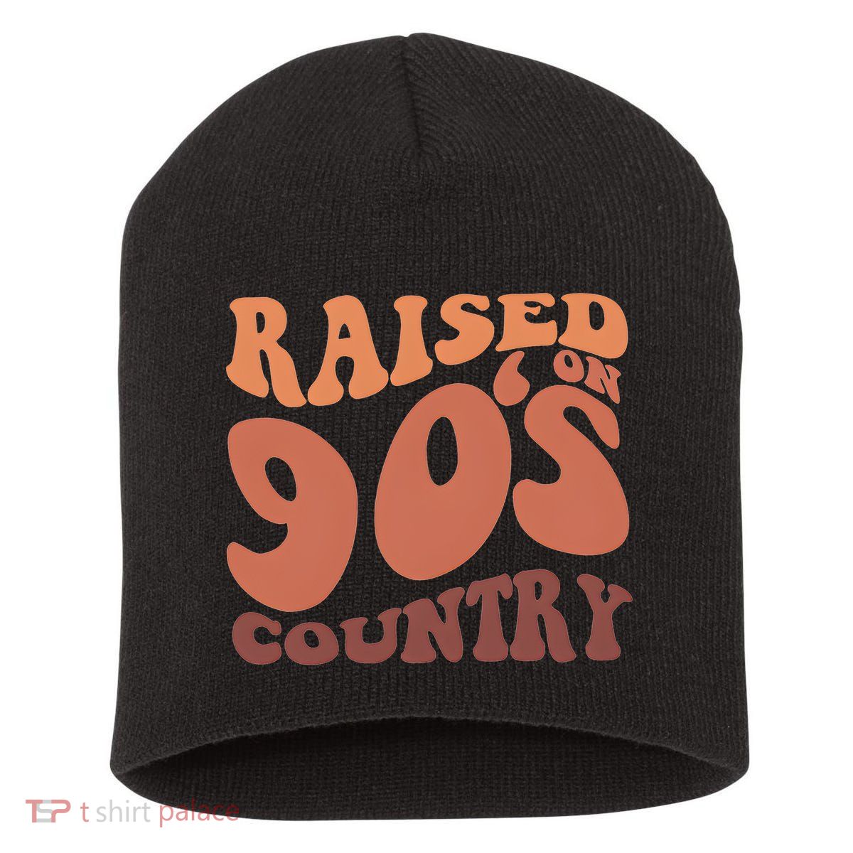 Raised On 90s Country Retro 90S Country Short Acrylic Beanie