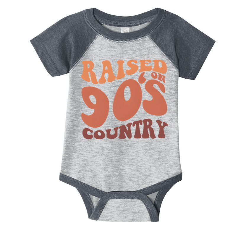 Raised On 90s Country Retro 90S Country Infant Baby Jersey Bodysuit