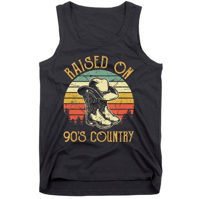 Raised On 90s Country Music Vintage Cowgirl Western Tank Top