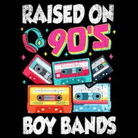 Raised On 90s Boy Bands Cassette Tape Retro Cooling Performance Crew T-Shirt
