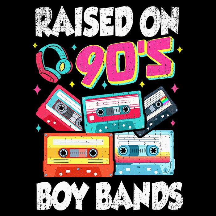 Raised On 90s Boy Bands Cassette Tape Retro Cooling Performance Crew T-Shirt