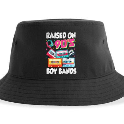 Raised On 90s Boy Bands Cassette Tape Retro Sustainable Bucket Hat