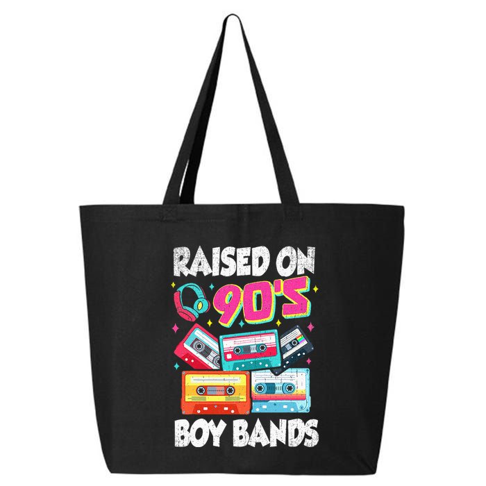 Raised On 90s Boy Bands Cassette Tape Retro 25L Jumbo Tote