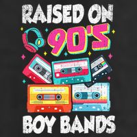 Raised On 90s Boy Bands Cassette Tape Retro 25L Jumbo Tote