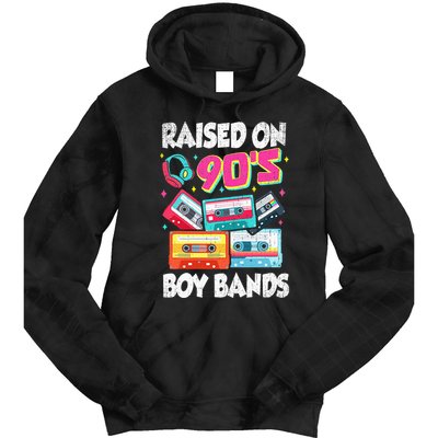 Raised On 90s Boy Bands Cassette Tape Retro Tie Dye Hoodie